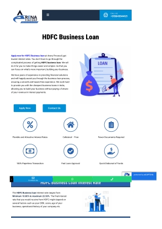 "HDFC Business Loan: Flexible Funding Solutions for Your Business Growth"