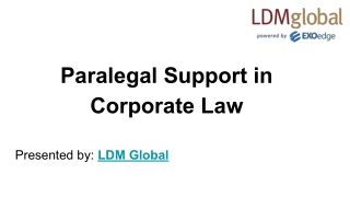 Paralegal Support in Corporate Law