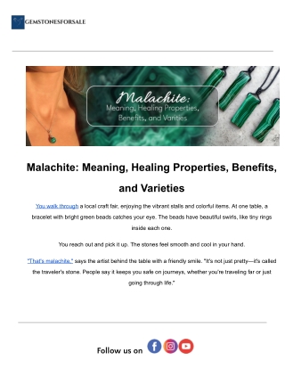 Malachite_ Meaning, Healing Properties, Benefits, and Varieties.docx