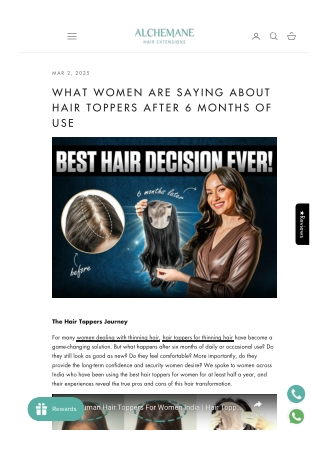 What Women Are Saying About Hair Toppers After 6 Months of Use