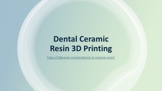 Dental Ceramic Resin 3D Printing