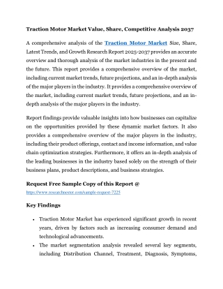 Traction Motor Market