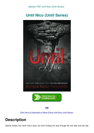 eBooks PDF Until Nico (Until Series)