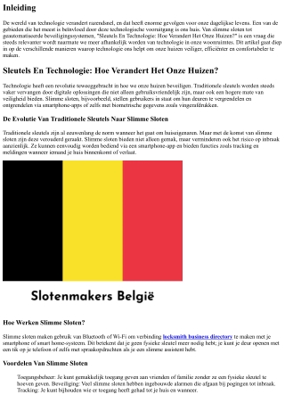Sleutels En Technologie: Hoe Verandert Het Onze Huizen?