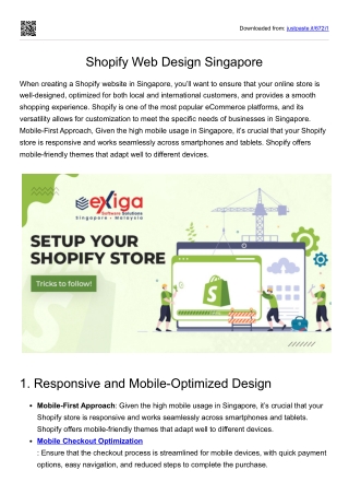 Shopify Web Design Singapore