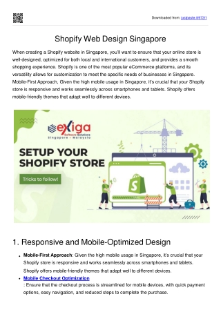 Shopify Web Design Singapore