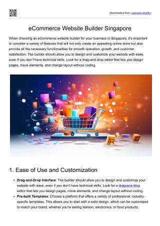 eCommerce Website Builder Singapore