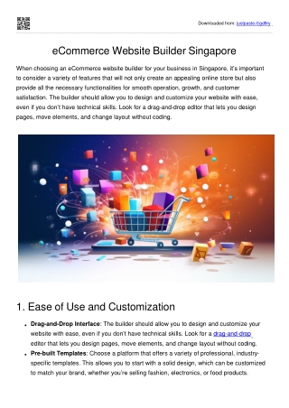eCommerce Website Builder Singapore