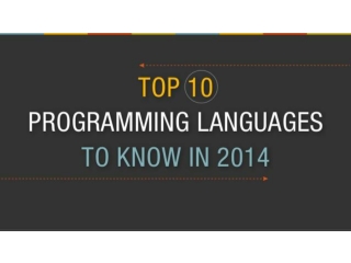 Top 10 Programming Languages to Know in 2014