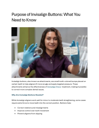 Purpose of Invisalign Buttons
