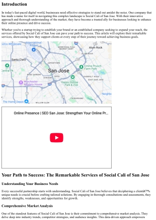 Your Path to Success: The Remarkable Services of Social Cali of San Jose