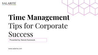 Time Management Tips for Corporate Success