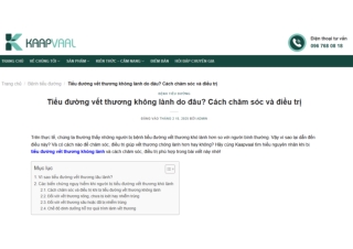 Tiểu đường vết thương không lành do đâu? Cách chăm sóc và điều trị