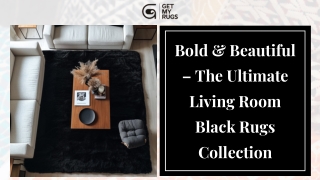 A Living Room Black Rug for a Balanced and Stylish Look
