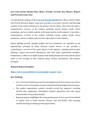 Low-cost Carrier Market