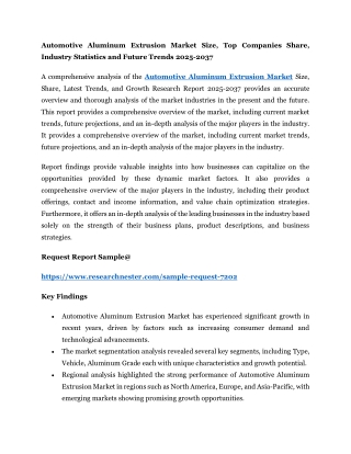 Automotive Aluminum Extrusion Market