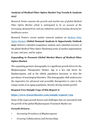 Research Nester assesses the growth and market size of global Medical Fiber
