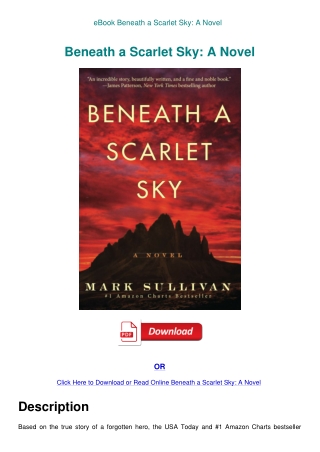 eBook Beneath a Scarlet Sky A Novel