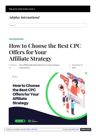 How to Choose the Best CPC Offers for Your Affiliate Strategy
