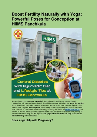 Boost Fertility Naturally with Yoga: Powerful Poses for Conception at HiiMS Panc
