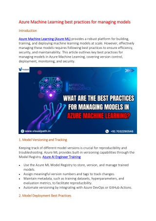 Best Azure AI Engineer | Azure AI Engineer Certification