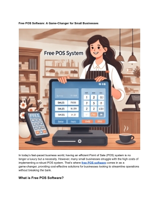 Free POS Software_ A Game-Changer for Small Businesses