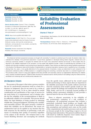 Reliability Evaluation of Professional Assessments