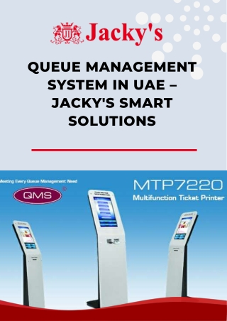 Queue Management System in UAE – Jackys Smart Solutions