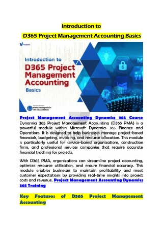Best Project Management Accounting Dynamics 365 Course