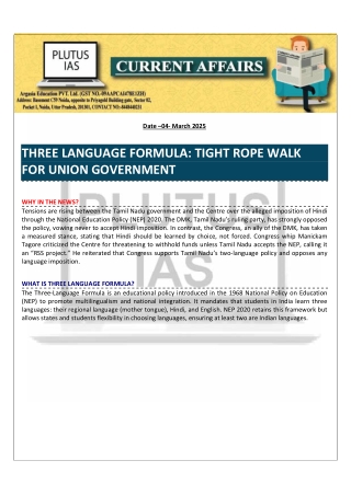 Plutus IAS Current Affairs (ENG) 04_March_ 2025