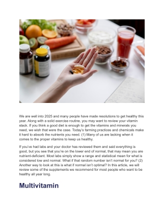 Top Supplements for 2025