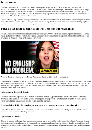 Potencia tus listados con Helium 10: Consejos imprescindibles