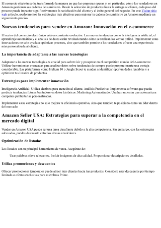Mejora tu cadena de suministro en Amazon con seguimiento preciso