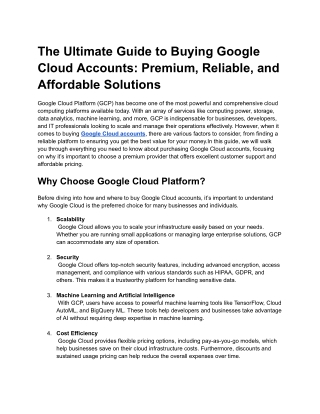 The Ultimate Guide to Buying Google Cloud Accounts_ Premium, Reliable, and Affordable Solutions