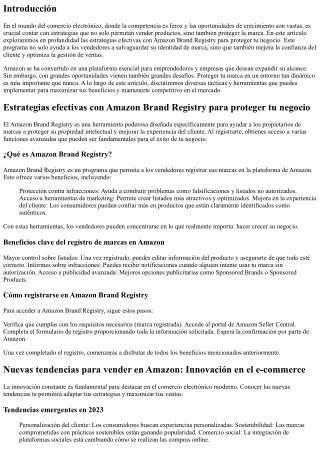 Estrategias efectivas con Amazon Brand Registry para proteger tu negocio