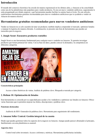 Herramientas gratuitas recomendadas para nuevos vendedores ambiciosos
