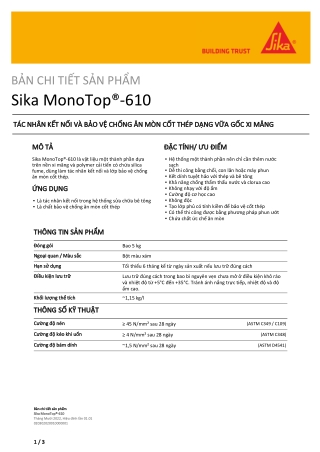 Sika MonoTop 610 repair mortar for protecting rebar