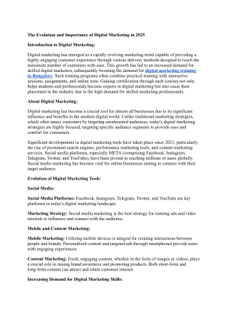 The Evolution and Importance of Digital Marketing in 2025