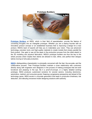 Prototype Builders | INDQ