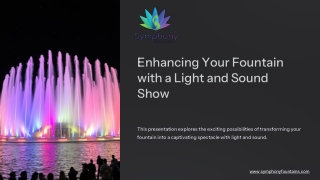 Enhancing Your Fountain with a Light and Sound Show