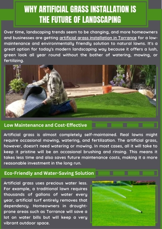 Effortless Artificial Grass Lawn Installation