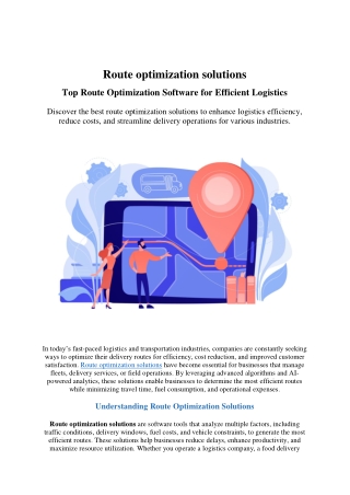 Top Route Optimization Software for Efficient Logistics