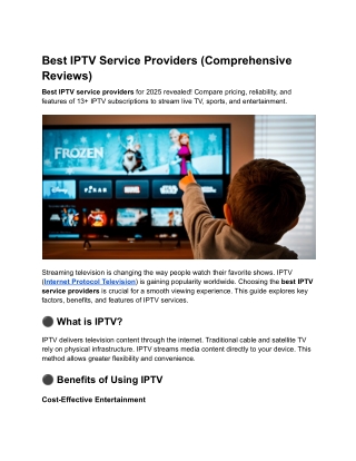 Best IPTV Service Providers (Comprehensive Reviews)