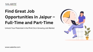 Find Great Job Opportunities in Jaipur – Full-Time and Part-Time
