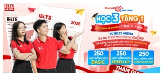 Tháng ba rực rỡ - IELTS Arena tặng 100% học phí cho 750 học viên