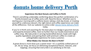 donuts home delivery Perth