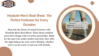 HeyDude Men's Boat Shoes: Sail in Comfort & Style
