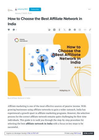 How to Choose the Best Affiliate Network in India