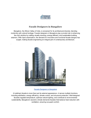 Facade Designers in Bangalore