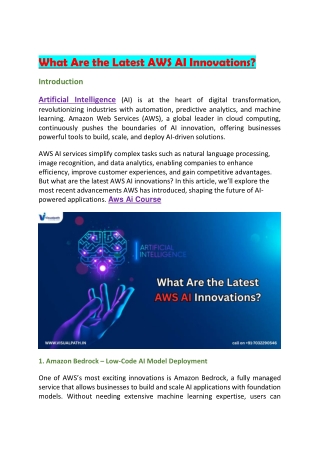 Ai With Aws Training - Ai With Aws Training Course in Chennai